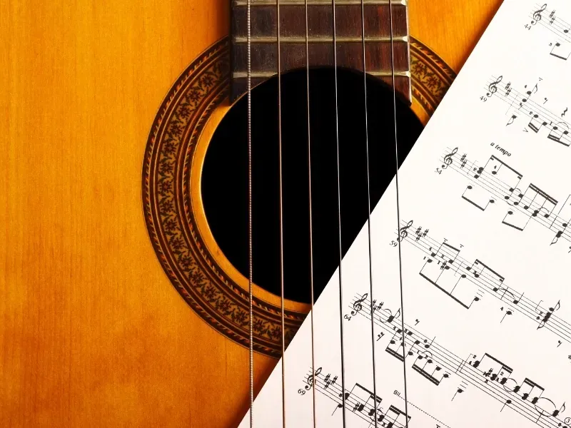 Image of guitar notes.