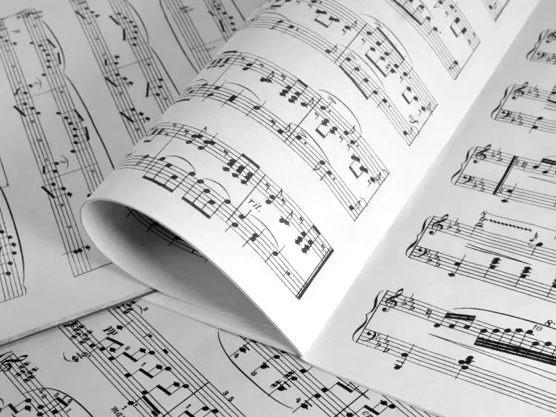 Image of piano sheet music.