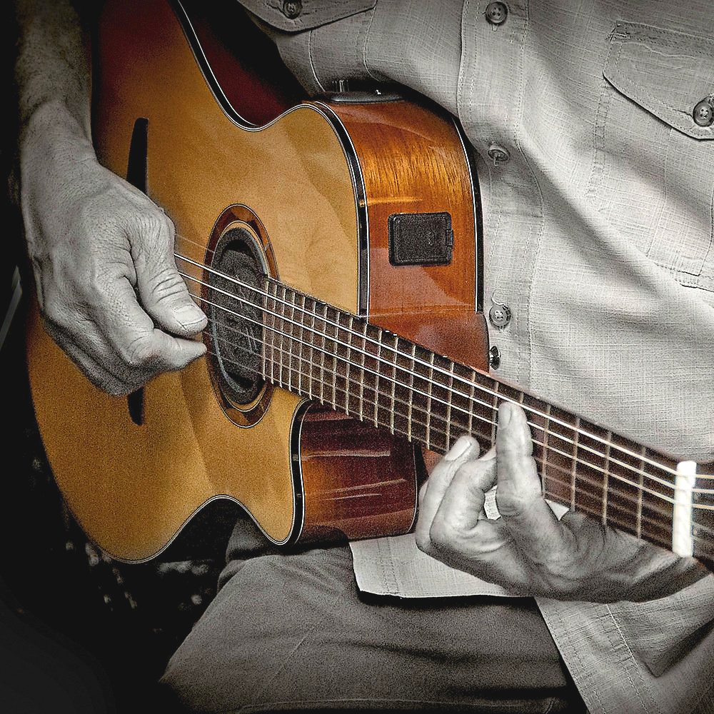 image of a man playing the guitar
