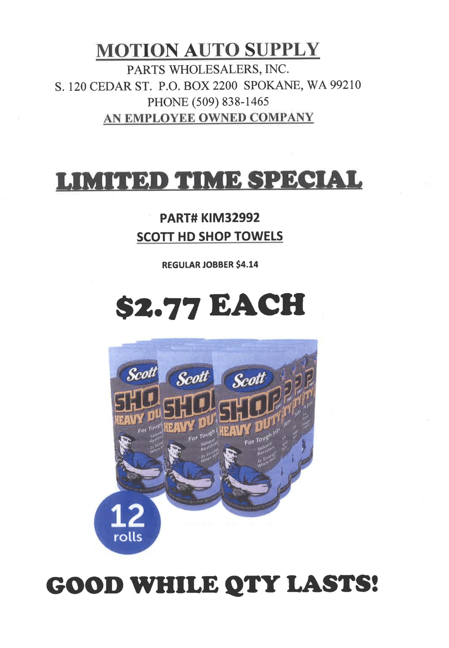 Scott shop towels
