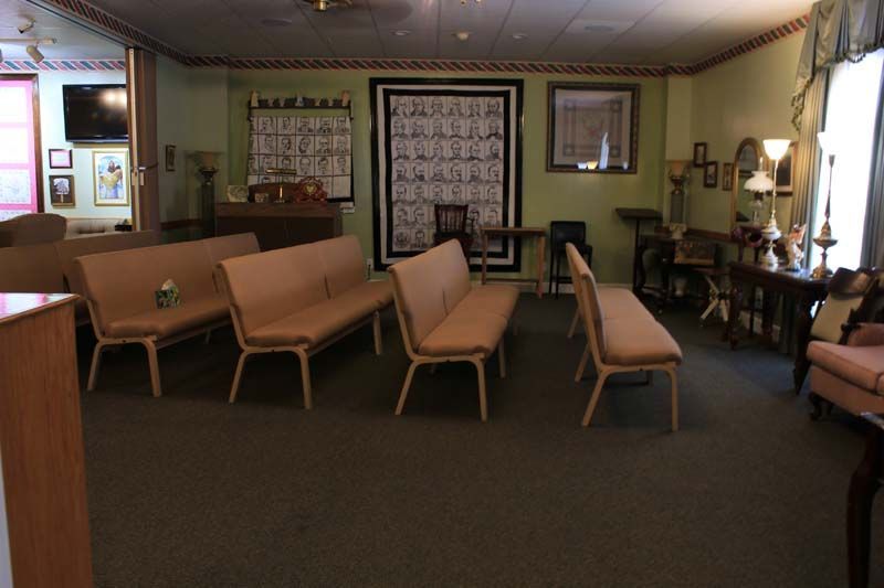 Interior and exterior photos of Cheatham County Funeral Home