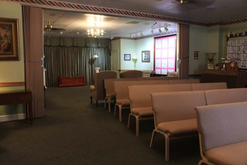 Interior and exterior photos of Cheatham County Funeral Home