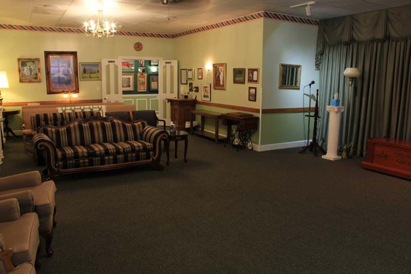 Interior and exterior photos of Cheatham County Funeral Home