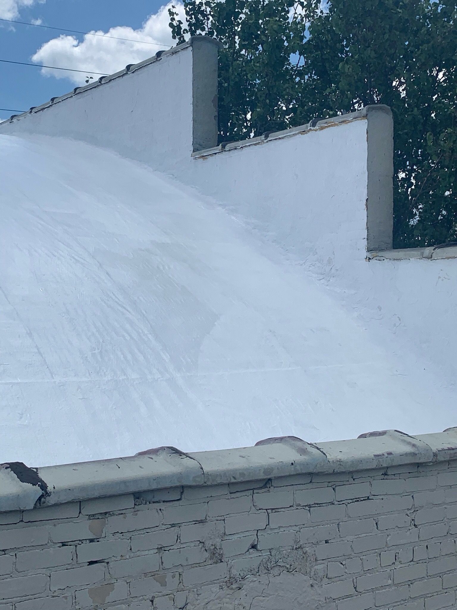 Commercial barrel roof coating restoration, Mule-Hide, High Point NC