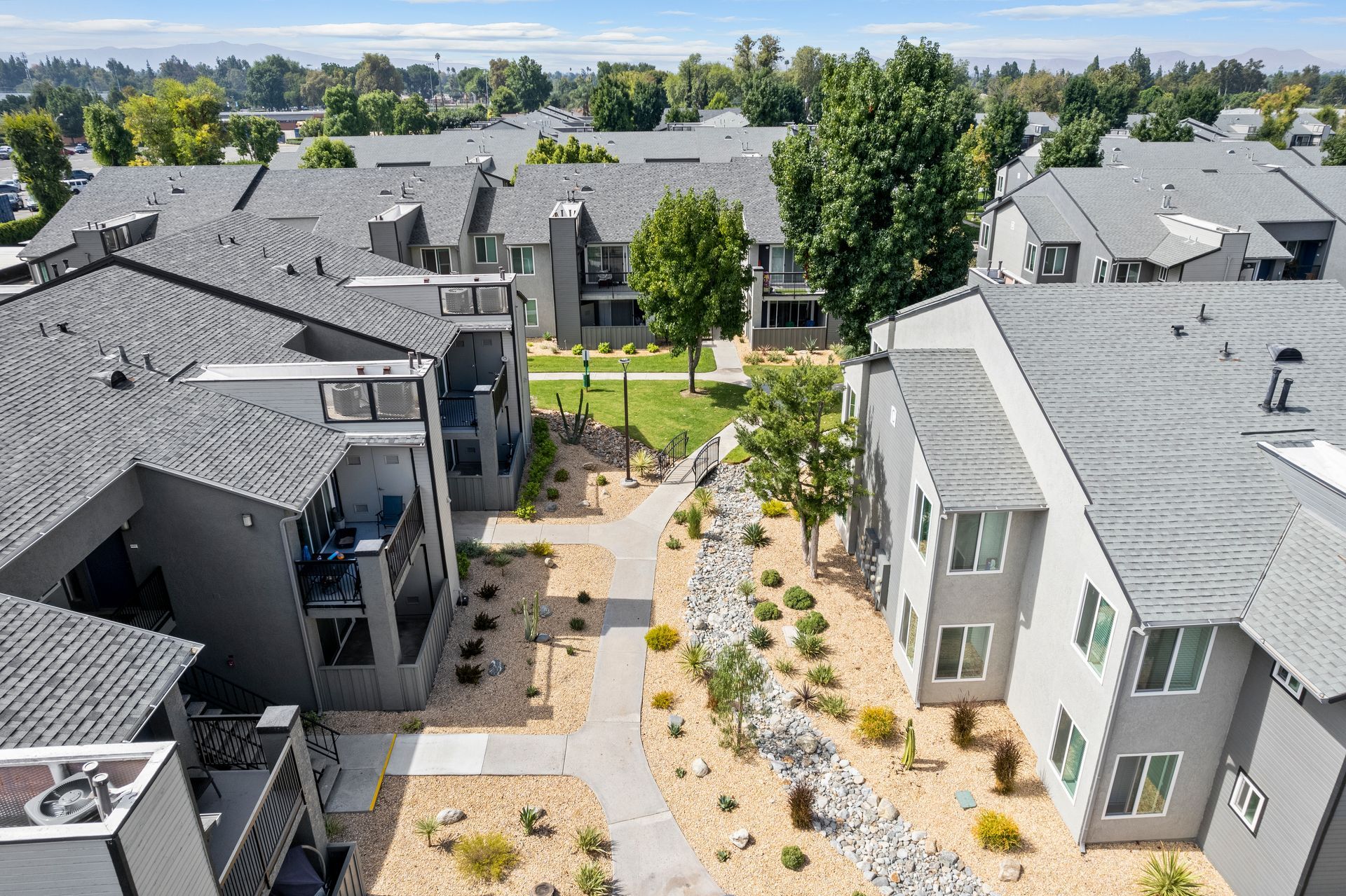 The James exterior buildings from above