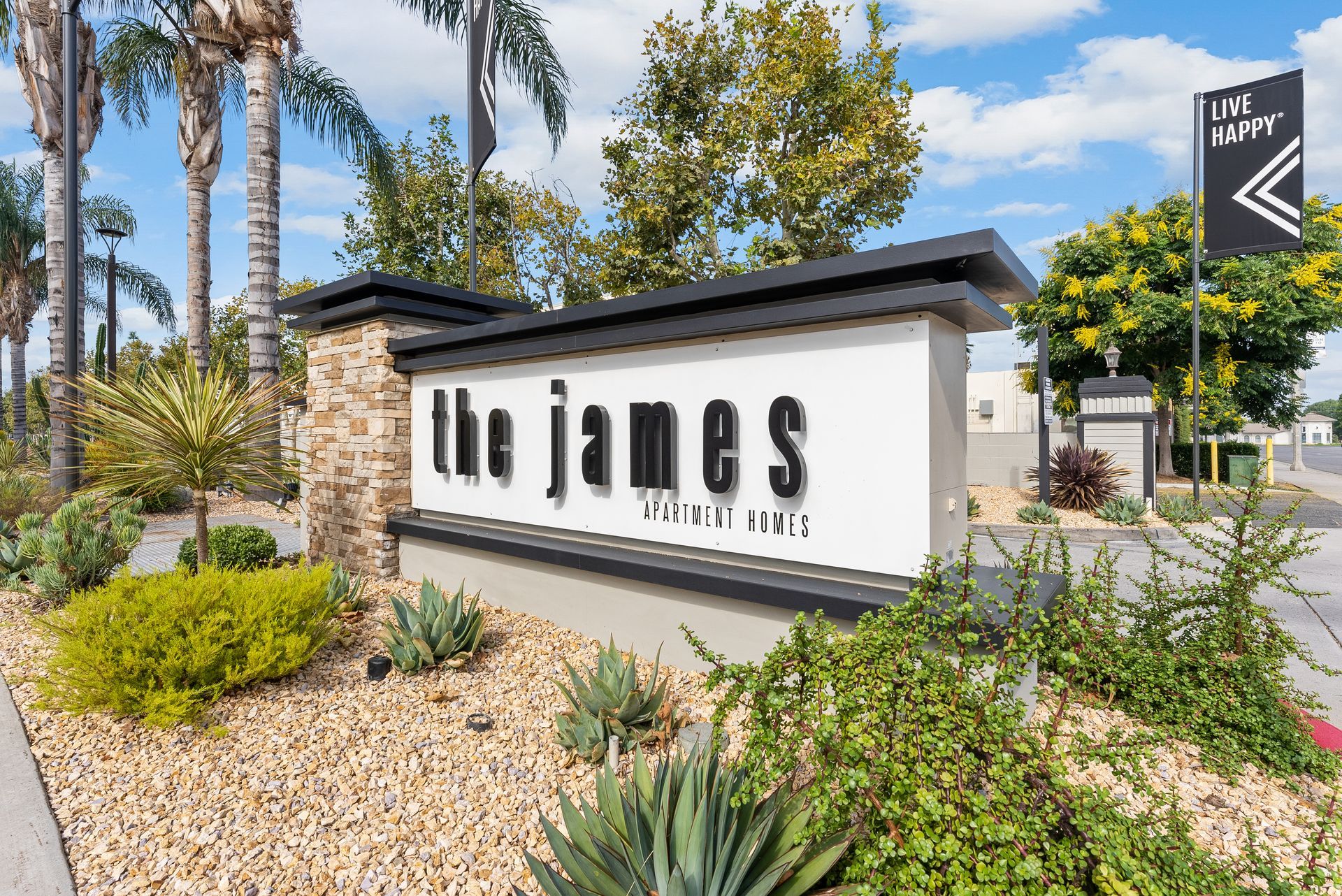 The James entry sign