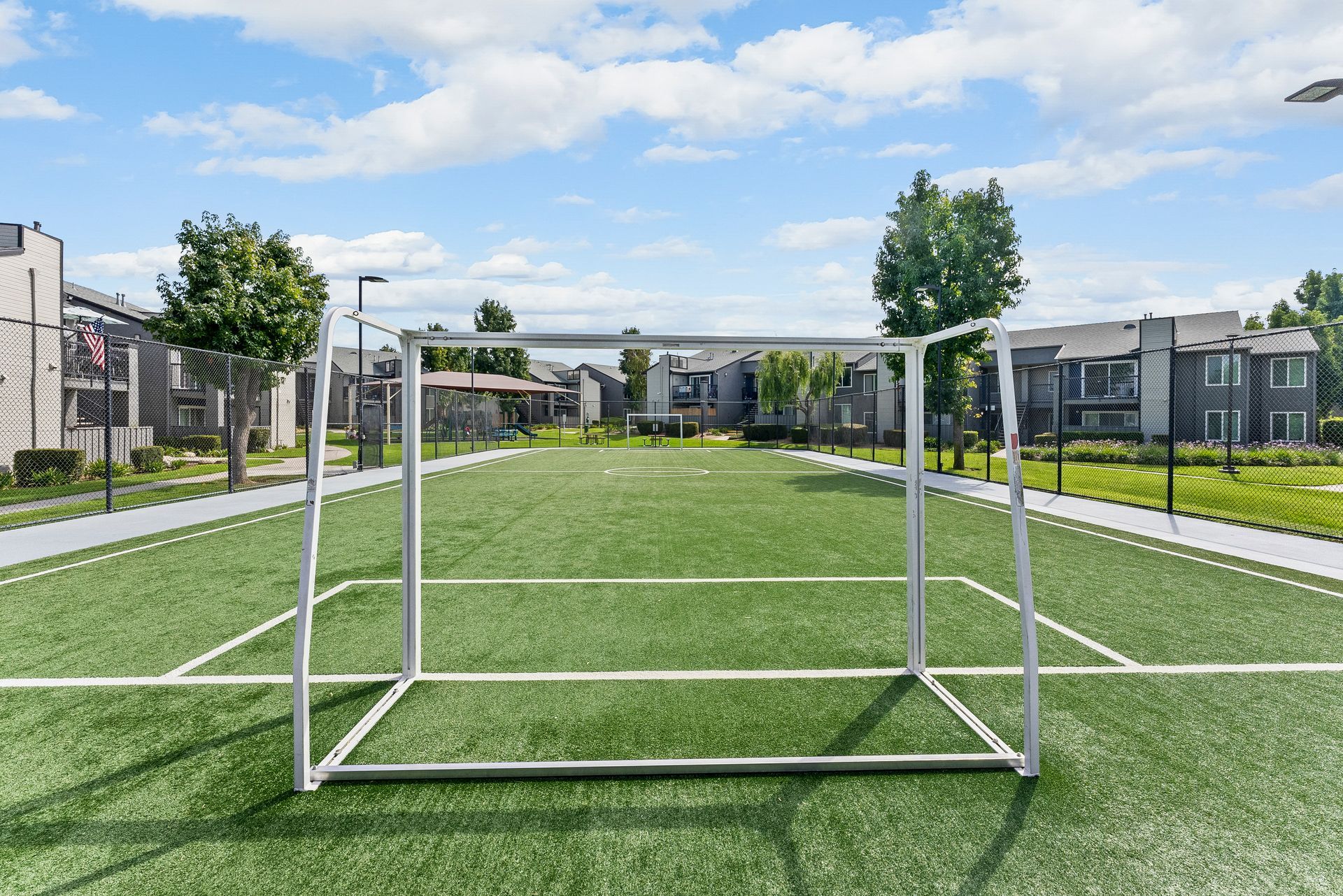 The James soccer field goal