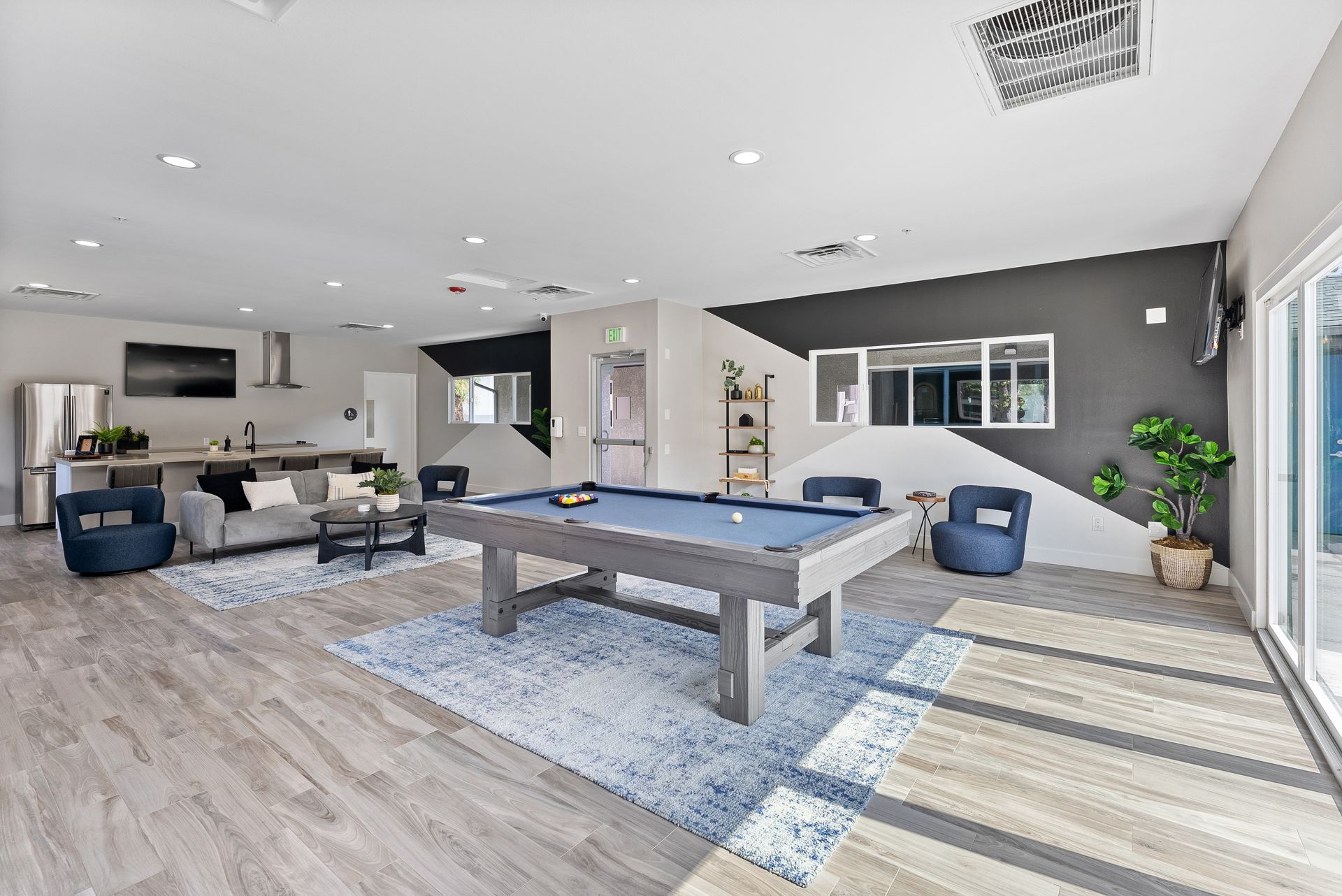 The James clubhouse pool table