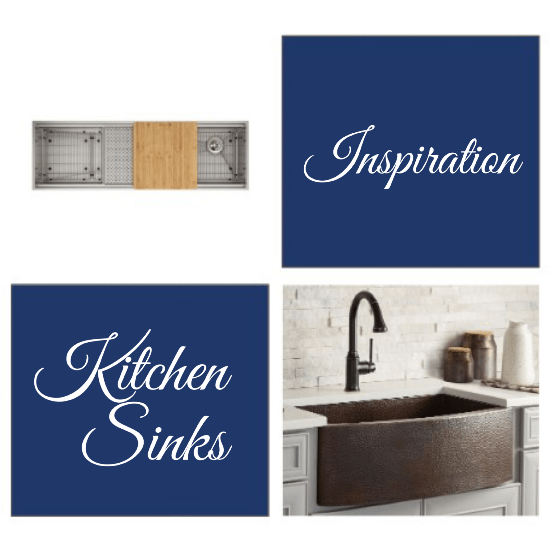 A kitchen sink with the words kitchen sinks on it