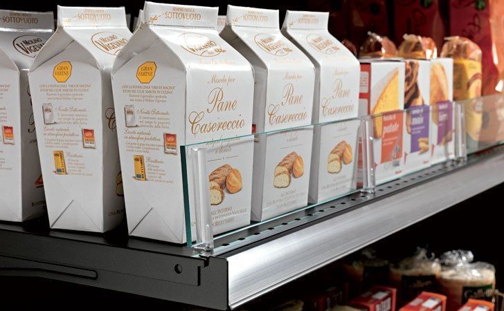 Scaffali per rivenditori alimentari