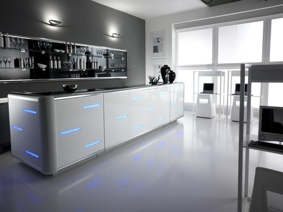 Bancone per bar bianco