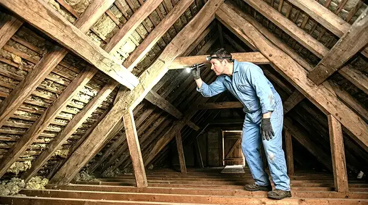 Roof space has critical elements inspected.