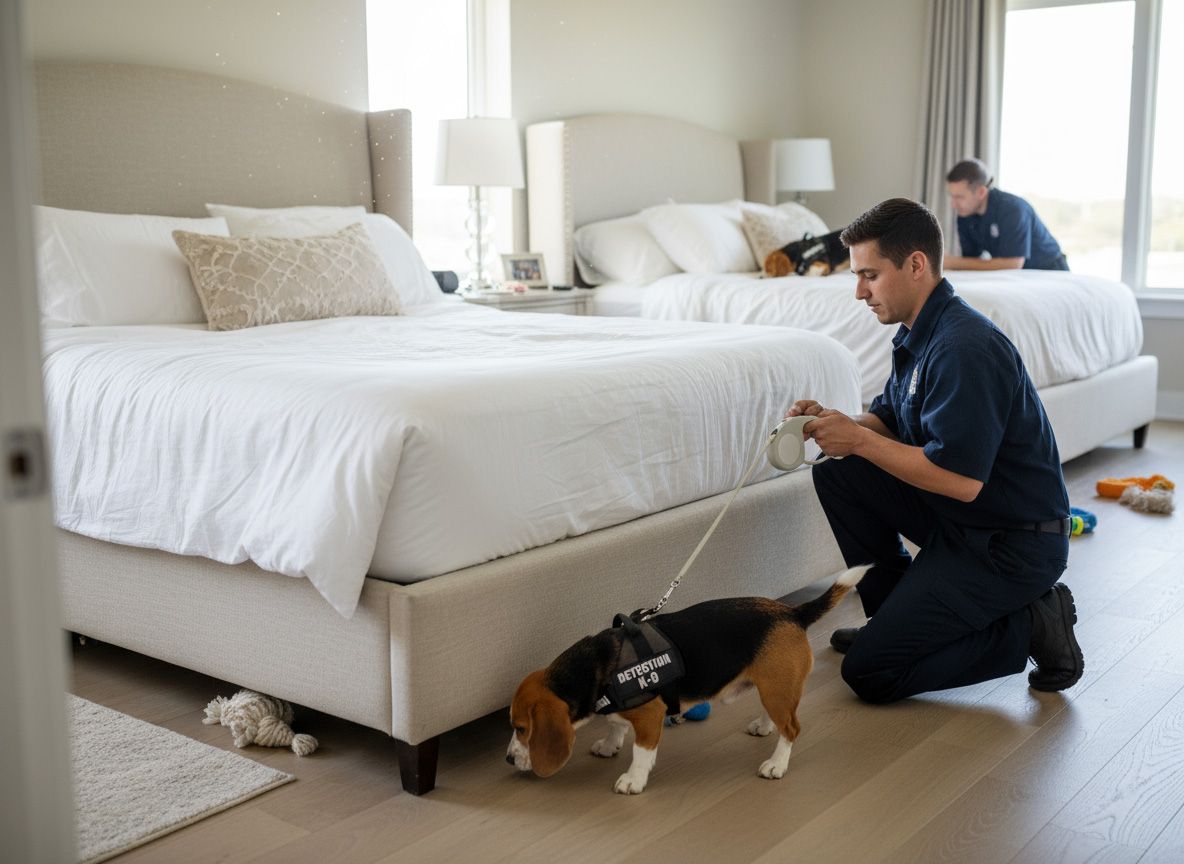 Bed Bugs inspect by sniffer dogs