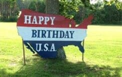 Happy Birthday USA Sign - in Middletown, Rhode Island