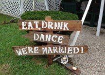 Eat, Drink, Dance, We're Married Sign - in Middletown, Rhode Island