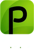 Green square with a black letter "P"; app icon.