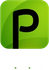Green square with a black letter "P"; app icon.