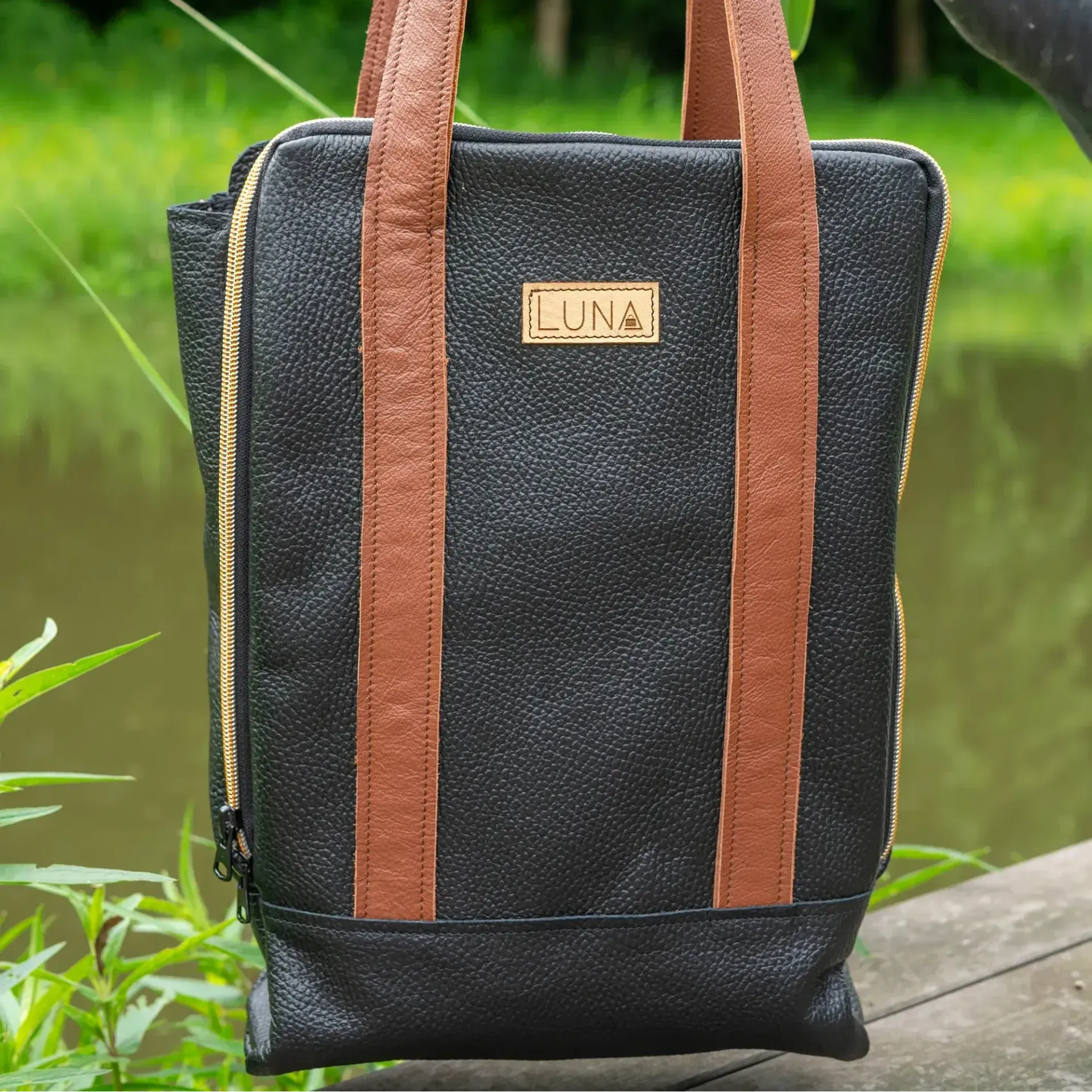 Shopper Anna zwart/bruin