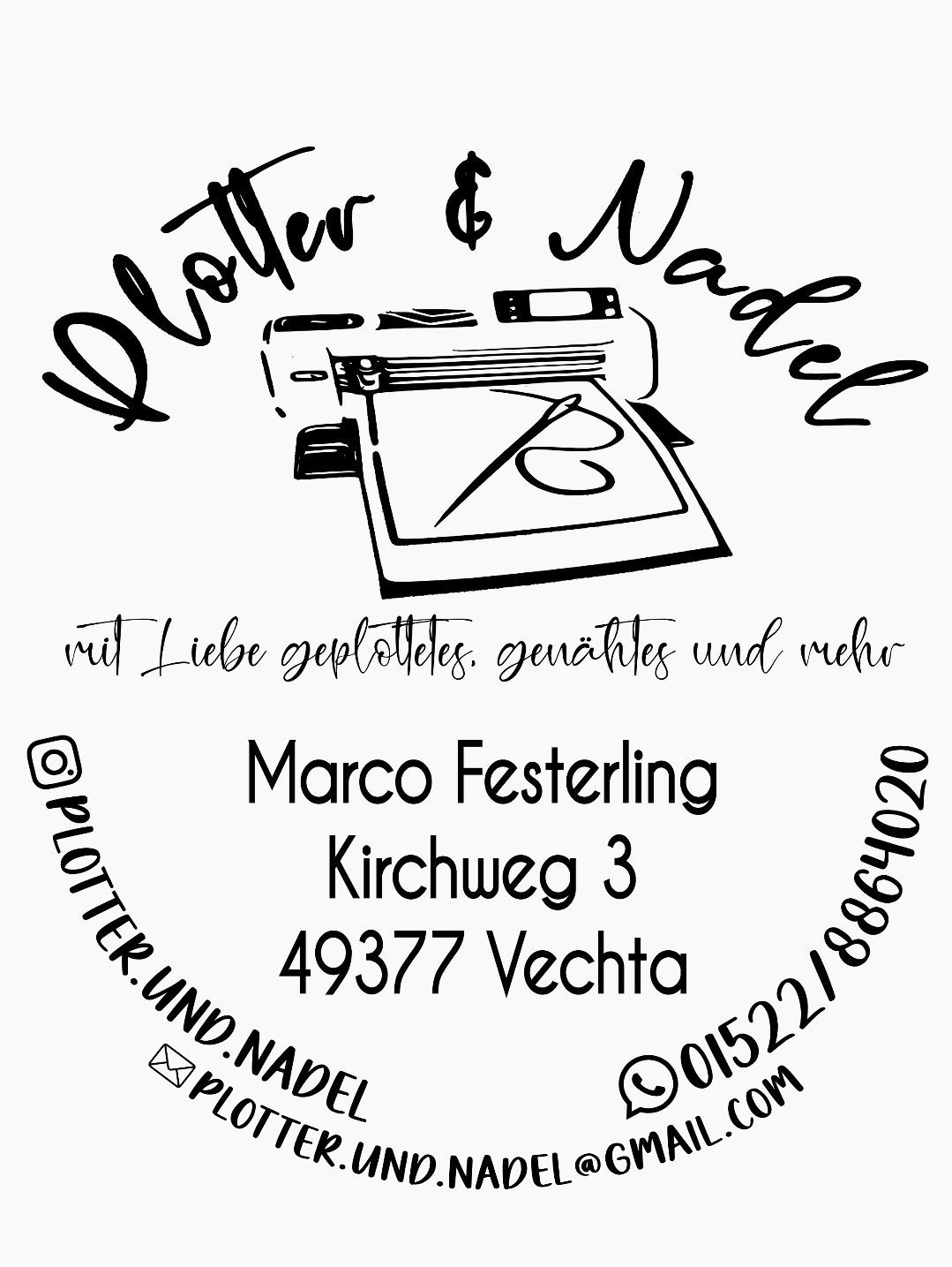 Plotter & Nadel Logo Plotter und Nadel