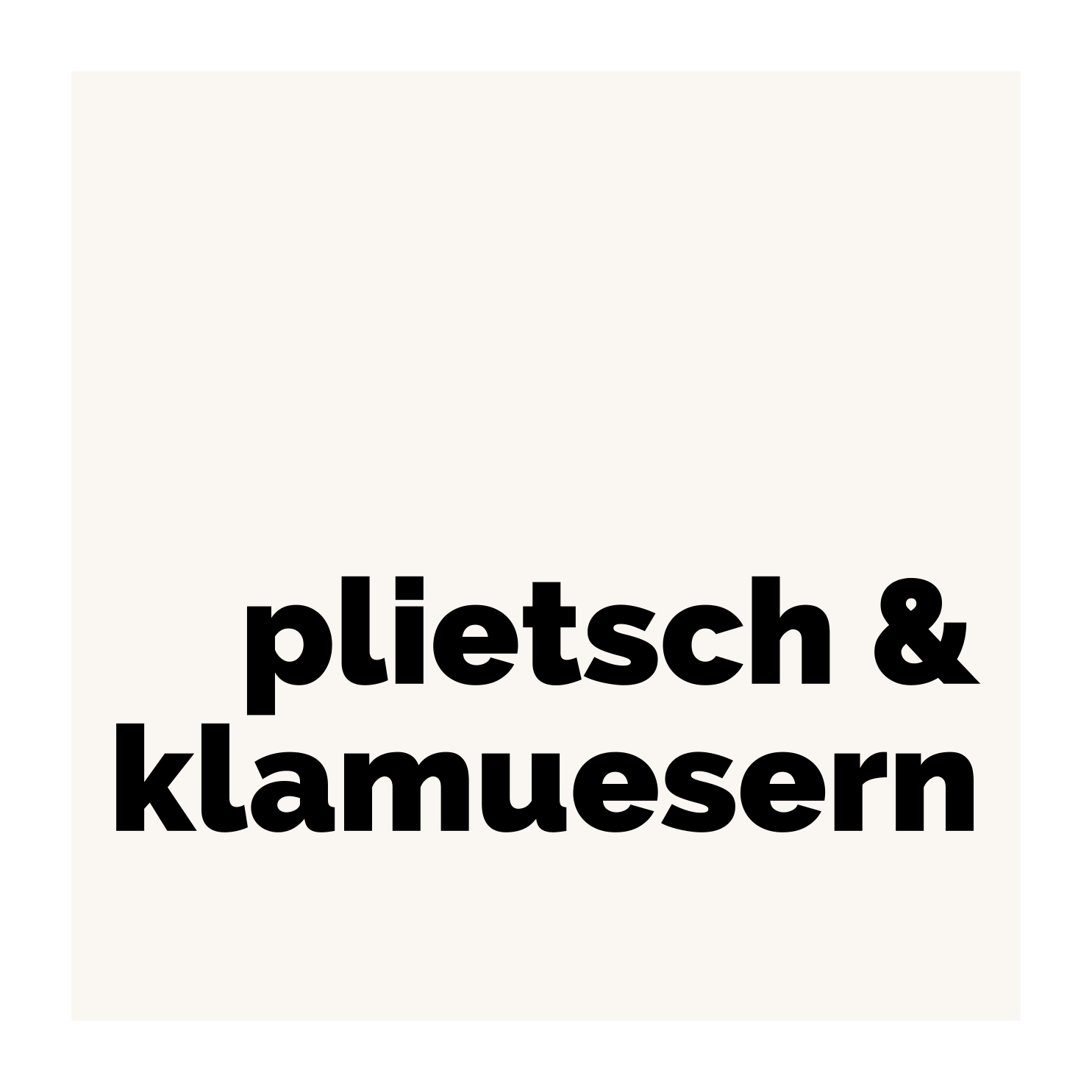 plietsch & klamüsern Logo plietsch & klamüsern