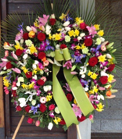 cuscino funebre di fiori misti
