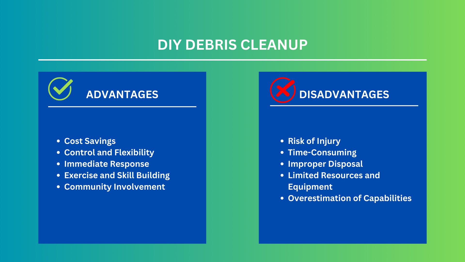 Professional Vs. Diy Debris Cleanup: What You Need To Know