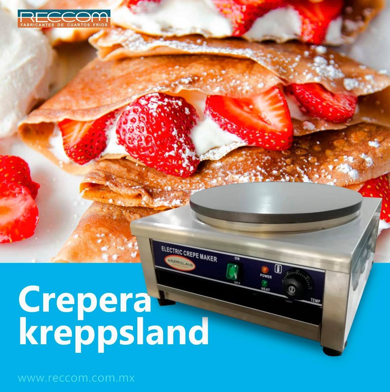 Una crepera con fresas encima