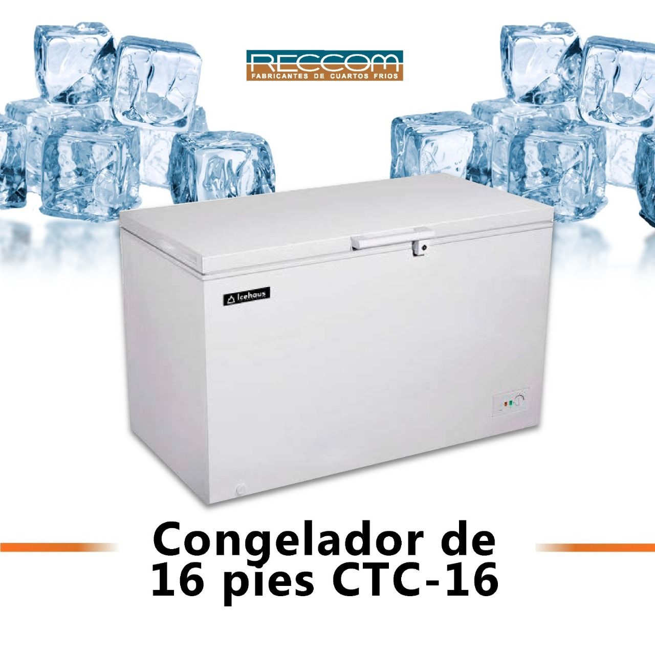 Un anuncio de un congelador que dice congelador de 16 pies ctc-16