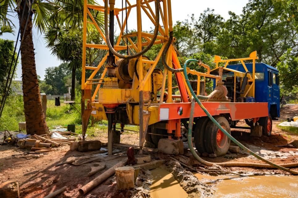 Truck is Being Used to Drill a Hole in the Ground — Precious Drop Water in Tweed Heads, NSW