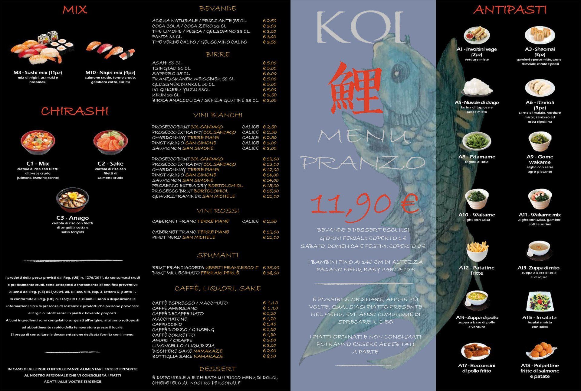 menu Koi Sushi 