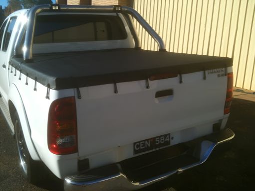 A White Truck With A Custom-Made Cover — Western Tarps and Motor Trimming In Dubbo, NSW