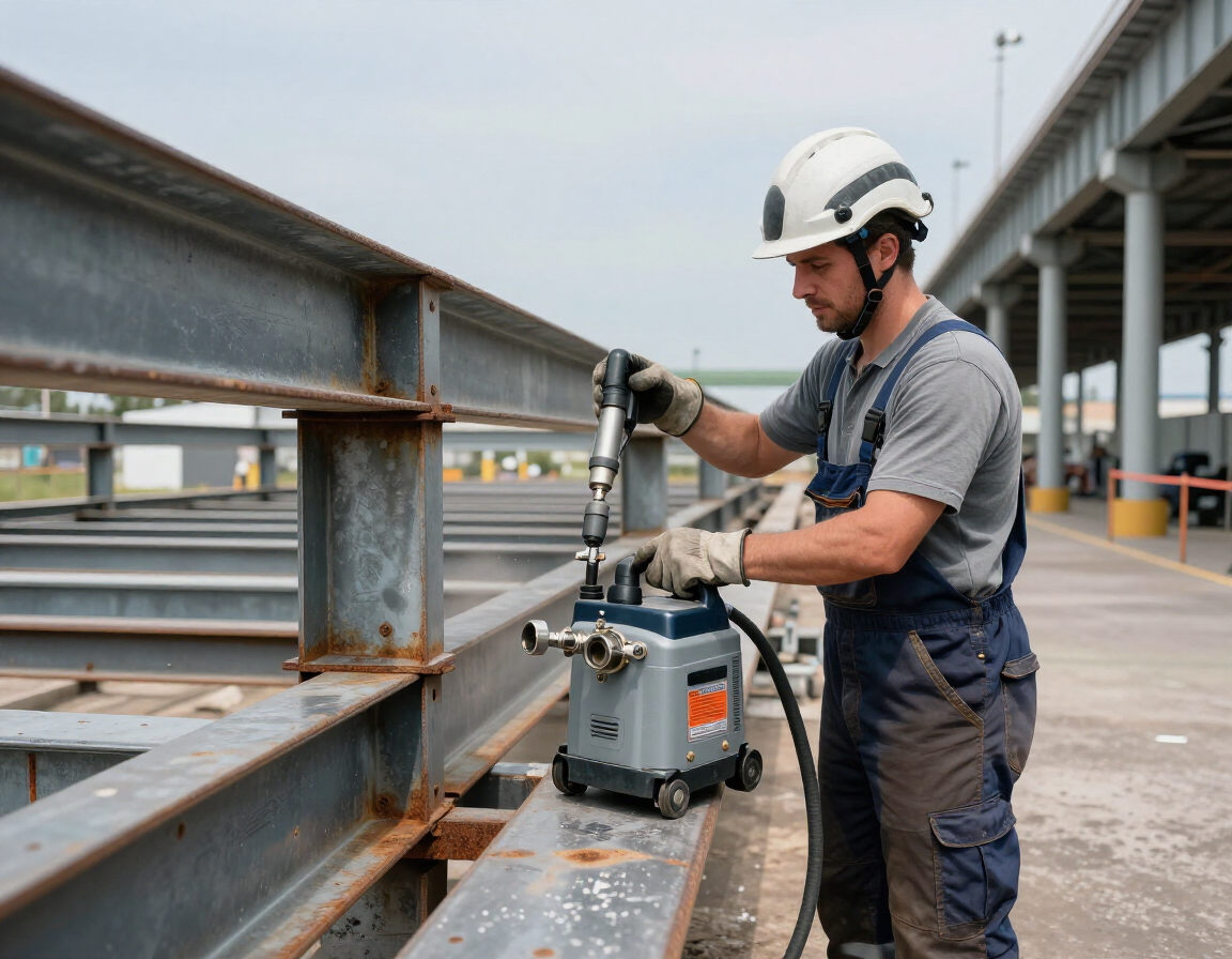 Equipo de Sand Blast en sitio