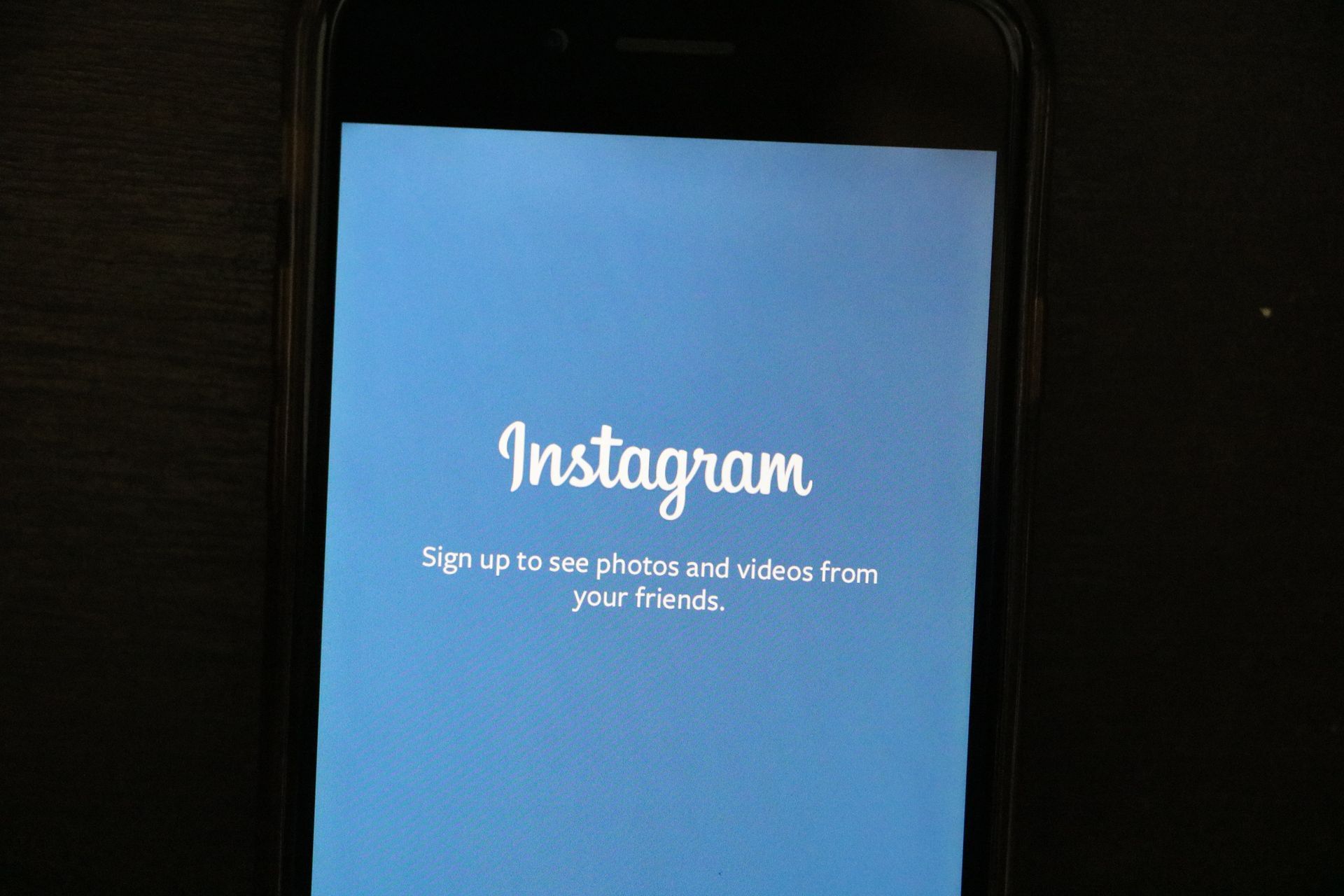 teléfono no mostrando en la pantalla la aplicación de Instagram