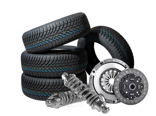 Tires with Various Car Parts Icon | Van Dorn Auto Repair