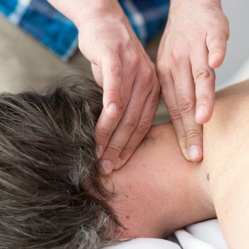Photo of a person receiving an auto accident massage