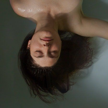 Photo of a woman floating