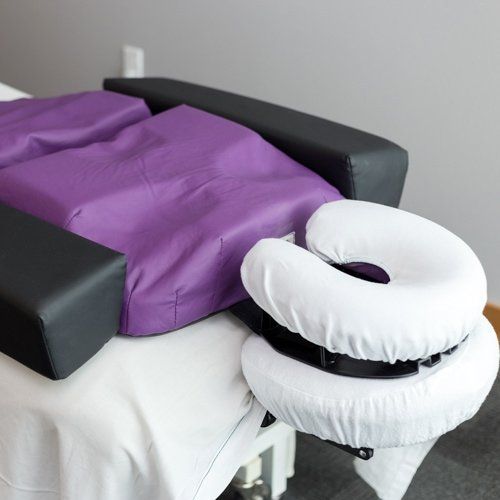 Photo of a massage pregnancy setup