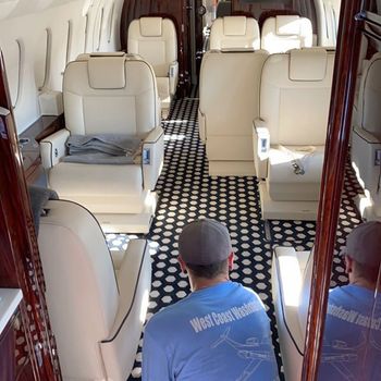 clean airplane interior