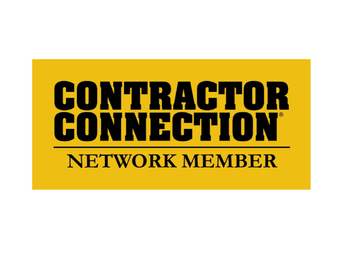 Contractor Connection Network Member logo in black text on a yellow rectangle.