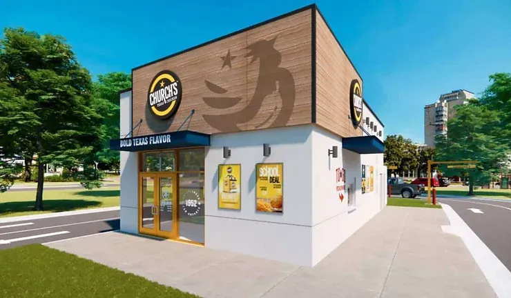 An artist 's impression of a burger king restaurant