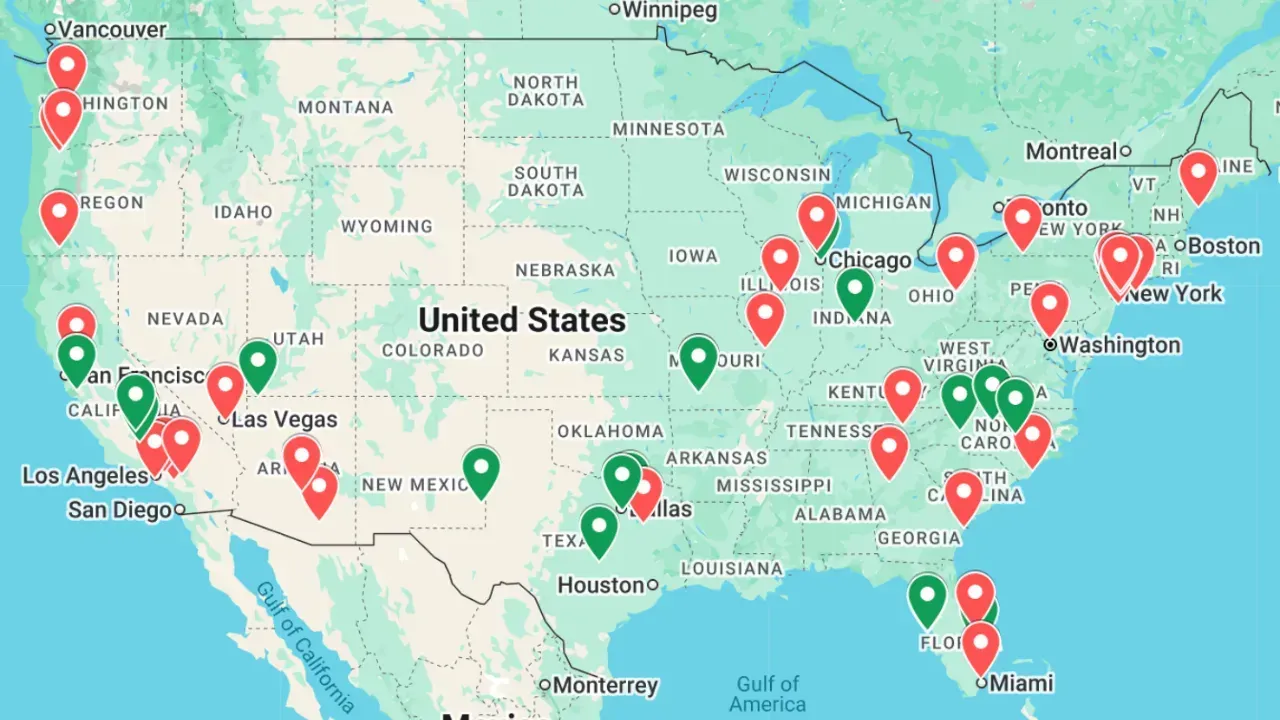 Two bundt cakes on small plates: one with chocolate drizzle, one with caramel drizzle, with cinnamon sticks nearby.