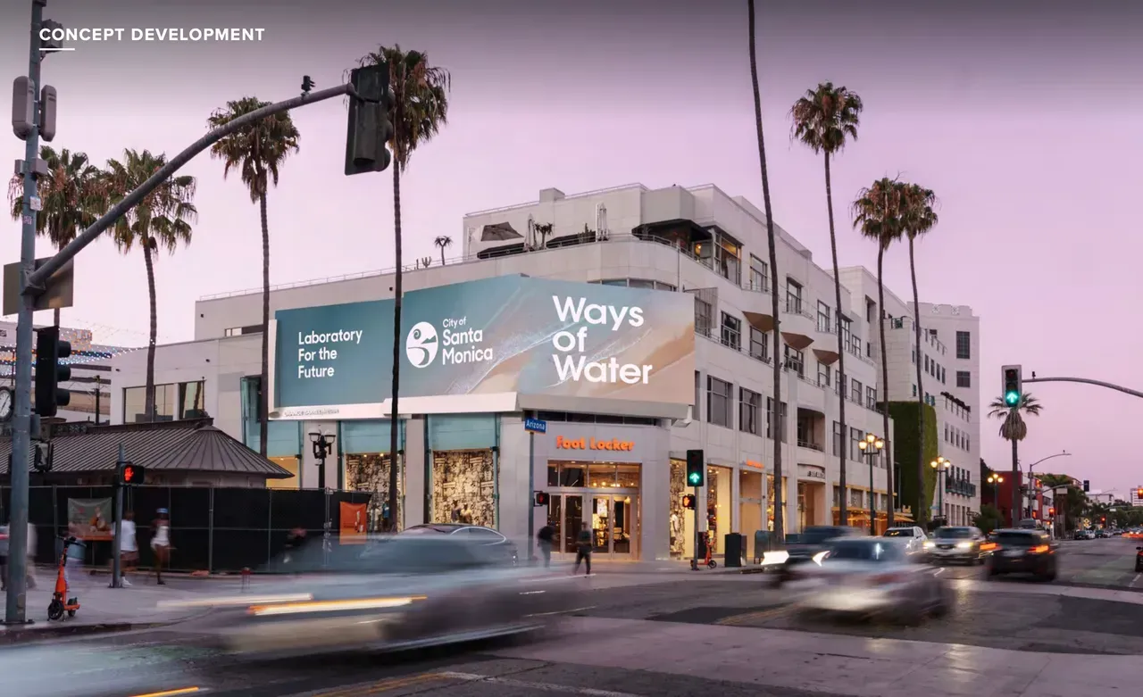 A blurry picture of a clothing store with clothes on display.