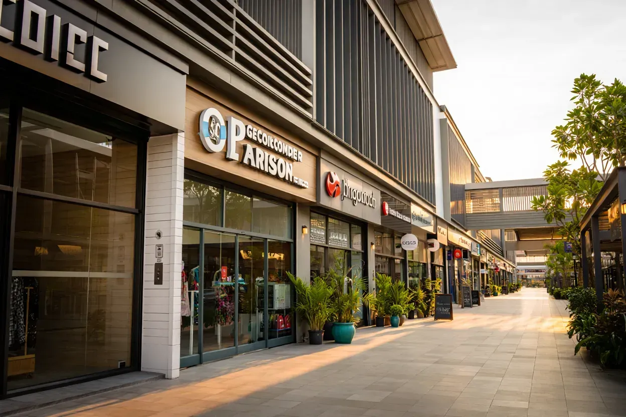 The front of an aldi store with a sign in front of it.