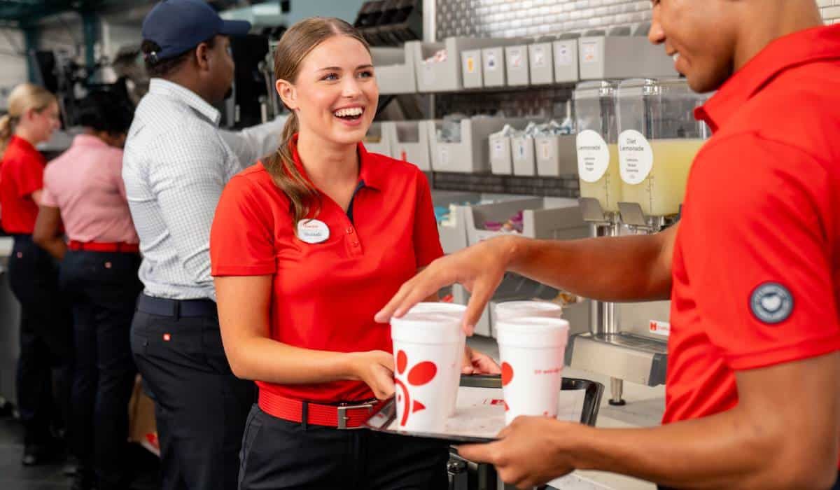 A flat, single-story retail building with a