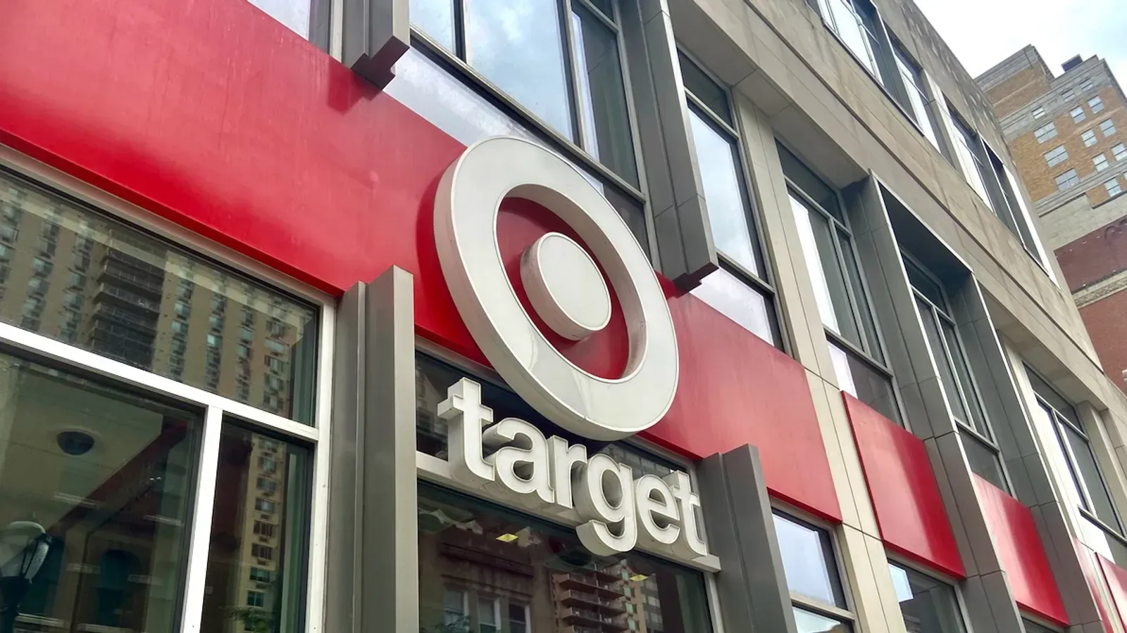 A target store is located on the side of a building.
