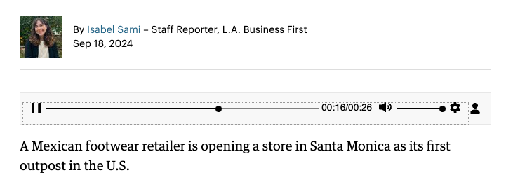 A mexican footwear retailer is opening a store in santa monica as its first outpost in the u.s.
