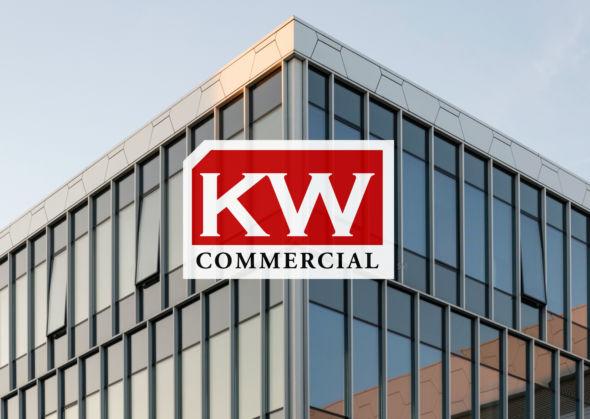 A building with a kw commercial logo on it