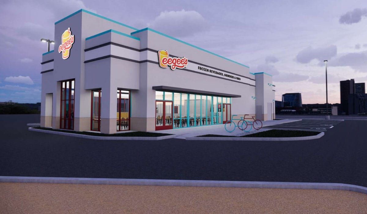 An artist 's impression of a taco bell restaurant
