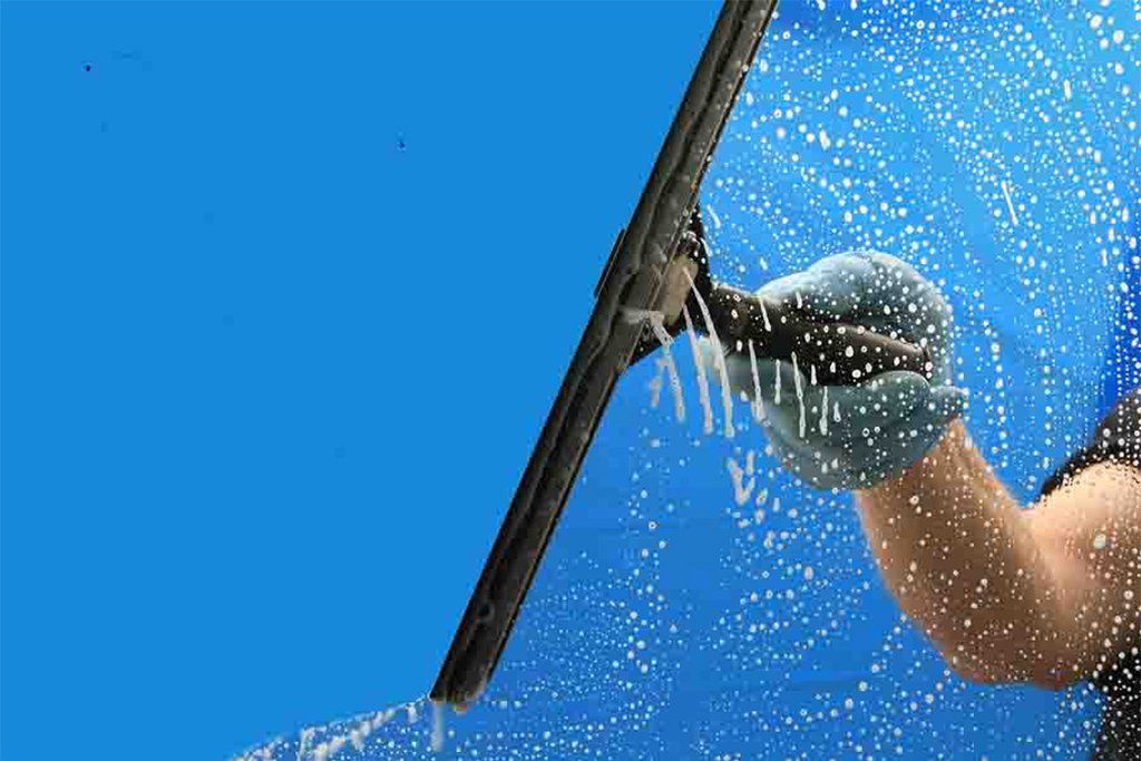man cleaning a commercial floor