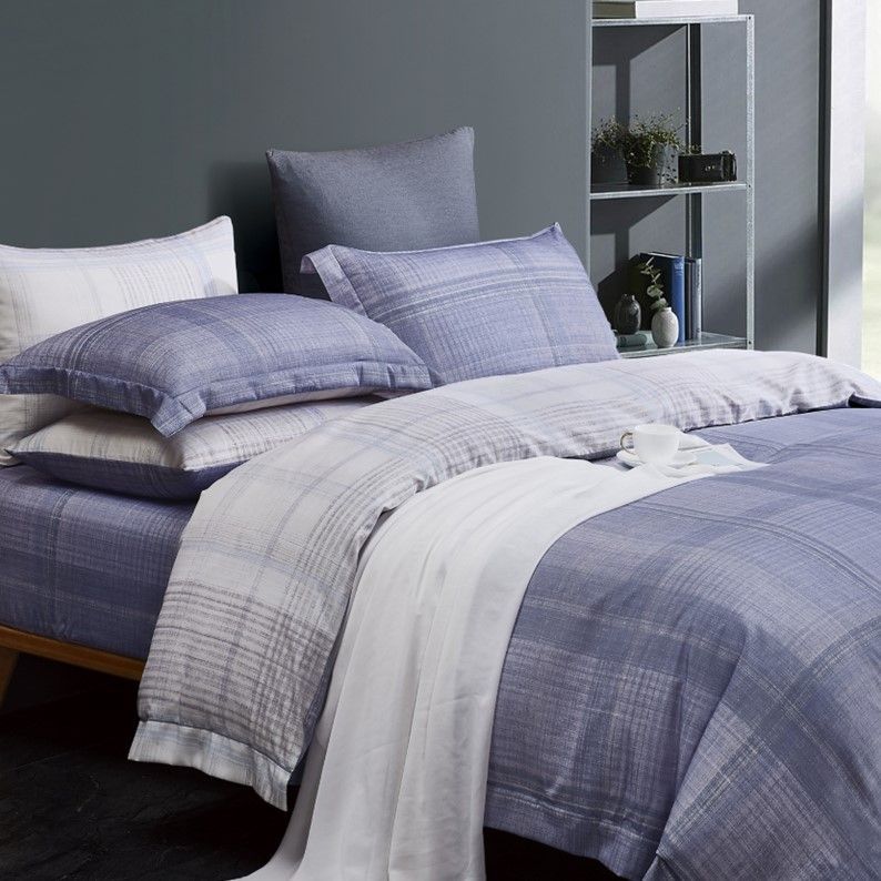 床包組【紳士藍調】皇家系列｜200織｜53%萊賽爾｜台灣製｜單品｜含枕套｜米力家居 MilliHome